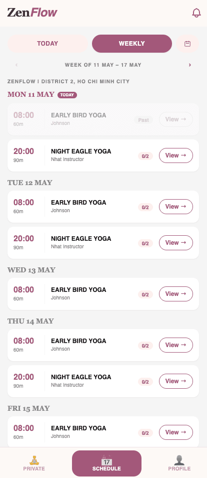 Customer App - View 1